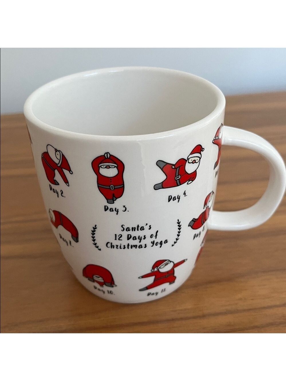 MAGENTA Designer Collection Santa's 12 Days of Christmas Yoga Ceramic Mug Whimsy